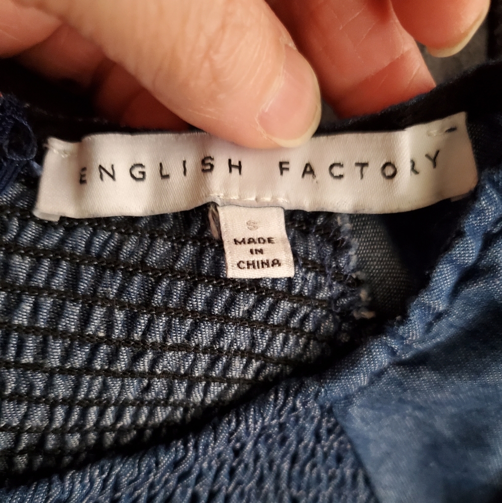 English Factory Blue Babydoll Dress - Picture 9 of 9